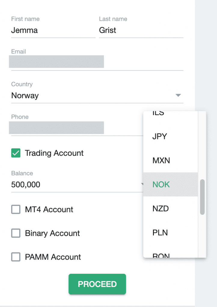 Opening a NOK account with Dukascopy