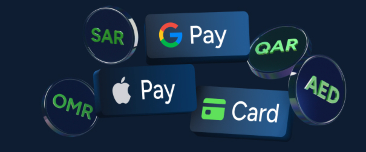 Icons of new payment methods at ThinkMarkets UAE