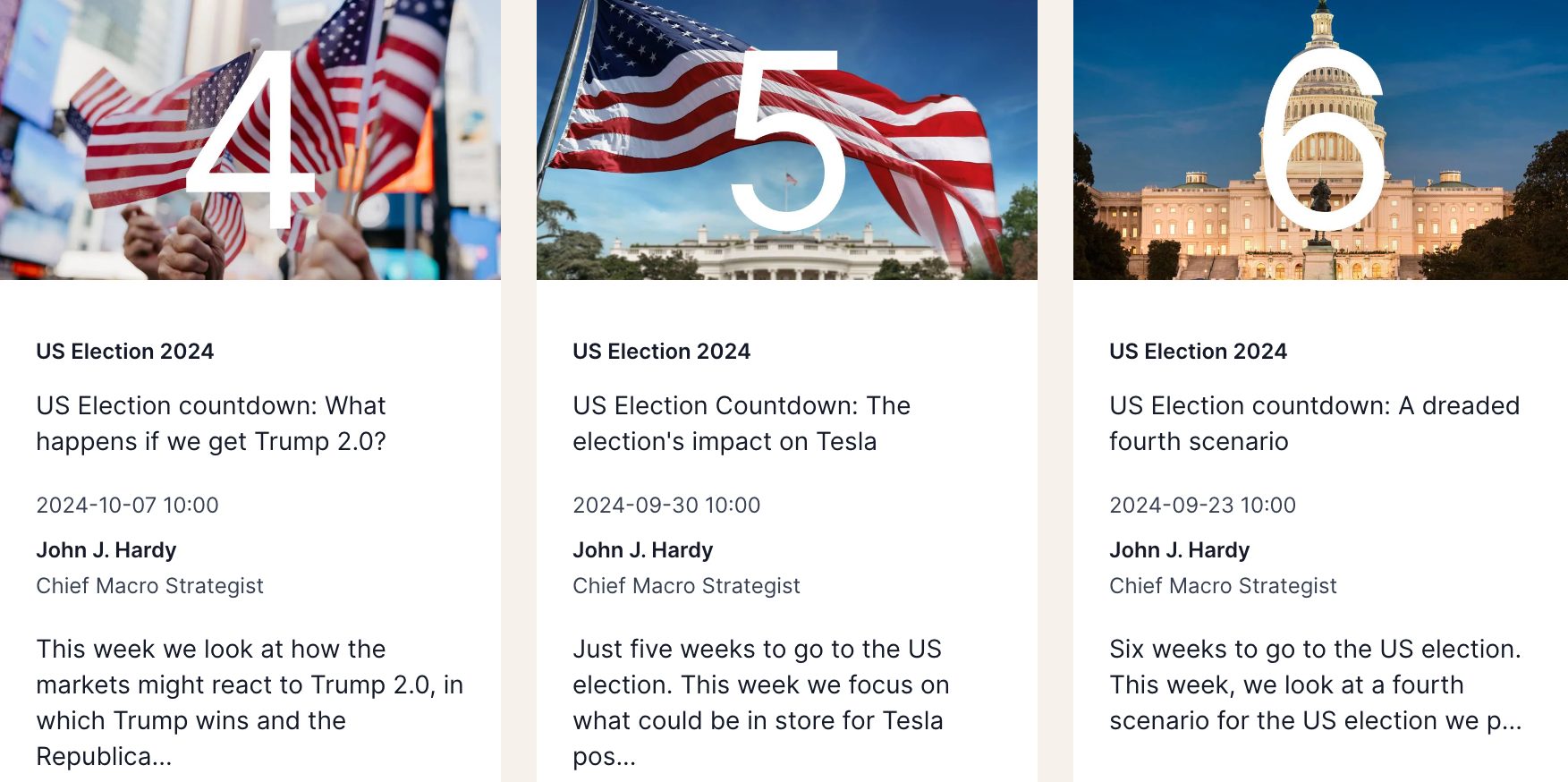 Articles from Saxo about US presidential election