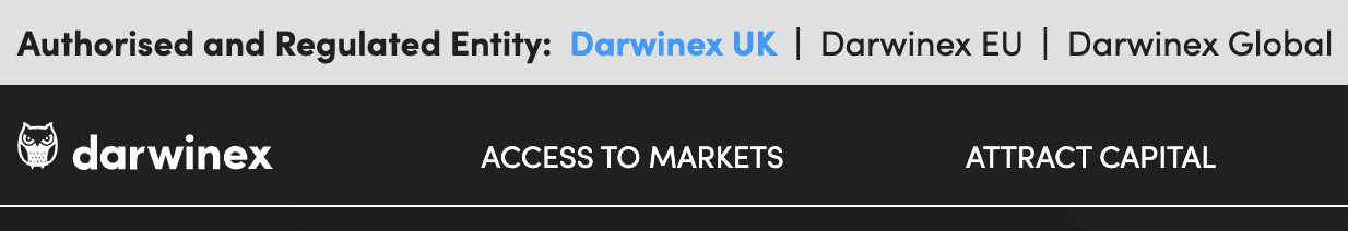 Darwinex regulated entities on their website